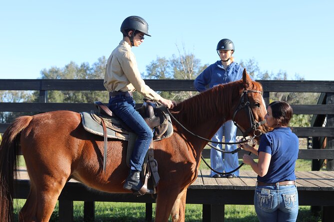 1 Hour Guided Horseback Trail Ride Rock Springs Run State Reserve - Meeting the horses: helmets, fitness, and BMI limits