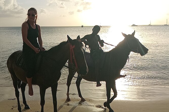 2 Hour Horseback Riding Sunset Tour with Dore's Riding Stable - Gros Islet village stop and bar refreshments: a smart breather