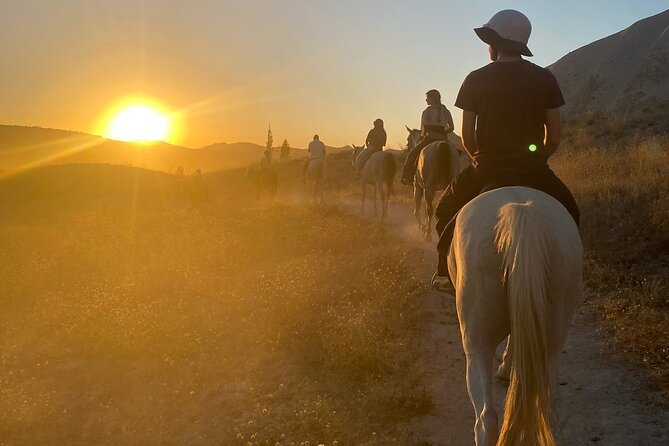Adventure in Cappadocia Horse Riding Sunset ,Daytime - Route Variety: Rose/Red Valley, Sword Valley, and Fairytale Rock Views