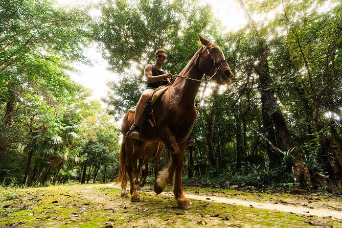ATV Adventure and Horseback Ride with Ziplines, Cenote from Tulum - Stop 1 at El Rey Polo Country Club: Horseback Riding in the Caribbean Sun