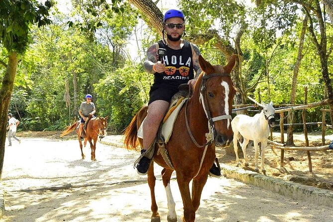 ATV & Horseback Ride with Ziplines Cenote from Playa del Carmen - Zipline Over the Canopy: 3 Lines, Clear Body Limits, Camera Restrictions