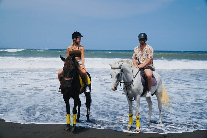 Bali Horse Riding Sanur Beach include Transport - Sanur Beach riding: black sand, waves, and the morning quiet
