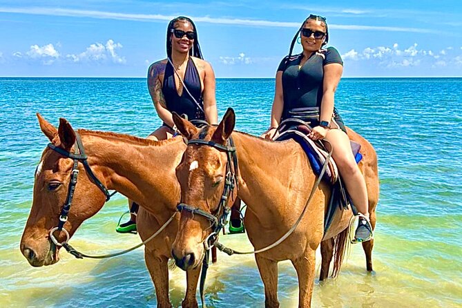 Bamboo Rafting, Dunns River , Zipline And Horseback Ride Combo - St. Ann’s Bay horseback riding: off-road trails and a quick ocean reset