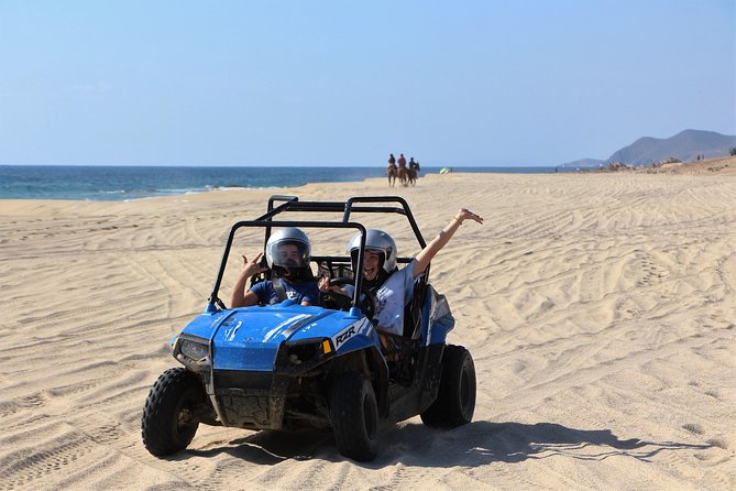 Beach CAN-AM SXS X3 and Horseback Ride in Cabo - Entering The Experience: Pickup, Cactus Tours Check-In, and the Park Fee