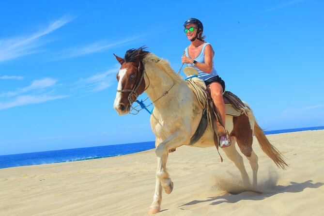 Cabo Shore Excursion: Beach Horseback Ride & Tequila Tasting - Desert riding and the Los Cabos route: cacti, ridges, and real movement
