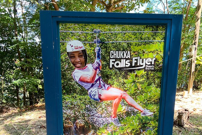 Dunns River Falls, Rafting, Zipline & Horseback from Montego Bay - Dunn’s River Falls: zipline over the falls and then the climb