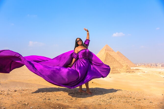 Flying Dress Photoshoot with Camel and Horse Riding in Giza - Arabian Horse Riding + Private Transportation: Comfort Adds Value