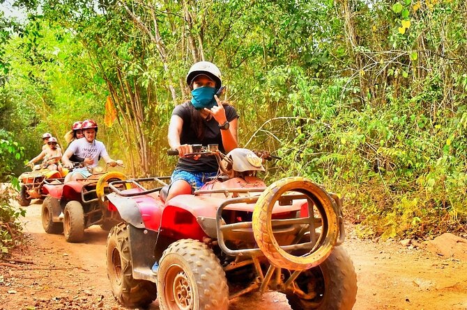 Half-Day Horseback Riding and Extreme Adventure Cancun Tour - Honda ATV in the jungle: CC220 fun with real rules
