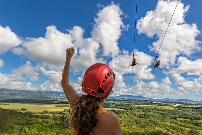 Hawaii Kipu Ranch PowerLine Zipline with Guide - The PowerLine zipline course: the timing of the thrills