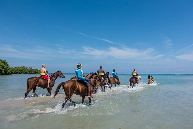 Horseback Ride ATV and Bamboo Rafting Tour Ocho Rios in Jamaica - Stop 3: Ocho Rios Bay Beach (Turtle Beach) Horseback Ride Into the Water
