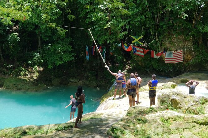 Horseback Ride, Bamboo Rafting and Bluehole/Secret Falls Tour from Montego Bay - Stop 2: Blue Hole and Secret Falls—swimming, rope jumping, and a hike