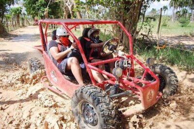 Horseback Riding and ATV or Buggy to Water Cave and Macao Beach - Heading out of town: the off-road 4x4 part that makes the tour worth it
