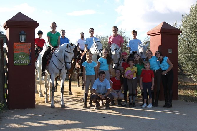 Horseback riding around Doñana National Park - The trail ride: olive groves, almond and orange trees, and pine shade