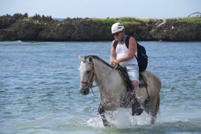 Horseback Riding at Mahogany Bay - The Ocean Portion: Belly-Deep Riding, Water Shoes, and Picture Moments