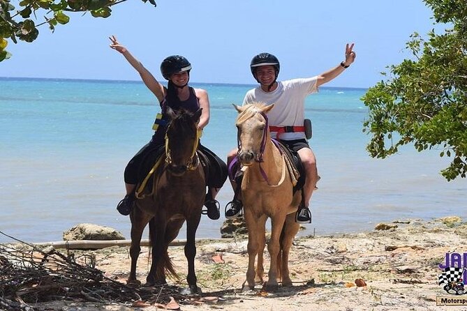 Horseback Riding, ATV and Ocean Zip lining combo from Montego Bay - Sandy Bay Beach Horseback and Reading Heights Views