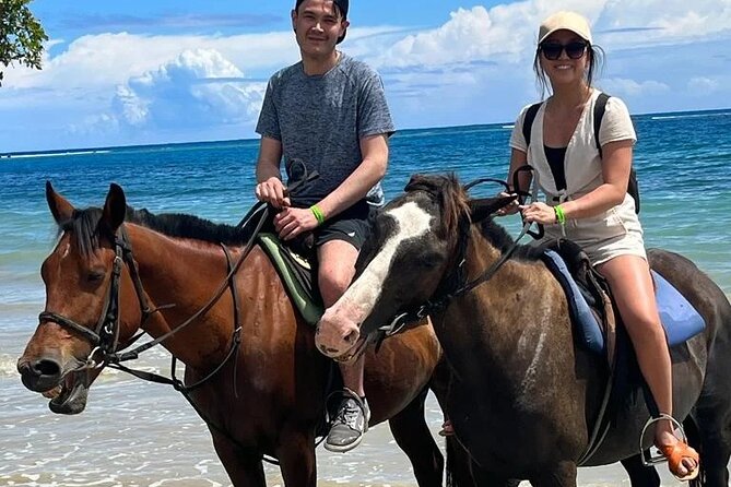 Horseback Riding, Bluehole Secret Falls, Dunns River tour from Montego Bay - Jamaica food stop value: bottled water included, dinner not
