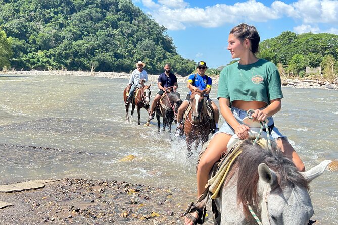 Horseback Riding & Swim: Tequila Tasting, BBQ & Margaritas - Horseback along the Mascota River area (and when the swim actually happens)