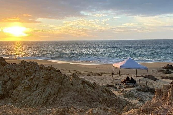 Love is in the air: Private Cabo Beach Sunset Horse Ride W Dinner - The Coastline Turn: Ocean Breeze and Secluded Beach Access
