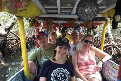 Mangrove tour,Horseback Riding, Snorkeling and beach in Roatan - The Local Boat Mangrove Cruise Through Oak Ridge and the Tunnel