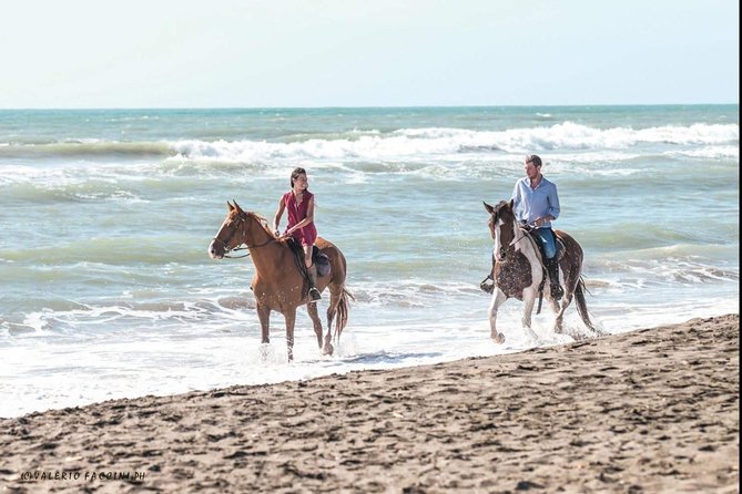 Rome: Horseback Riding on the Beach with aperitif - Natural Reserve Pinewood Trails and Ancient Roman Traces