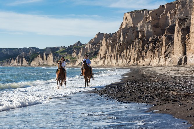 Santorini Horse Riding to Black Sandy Beach - From Efippos Stables to the Caldera Dunes