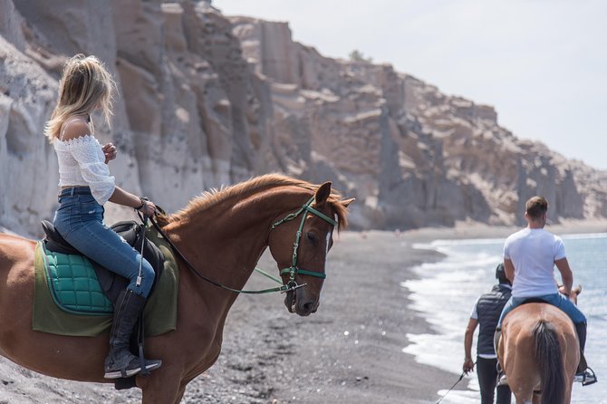 Santorini Horse Riding to Black Sandy Beach - Comfort, safety, and the one rule that matters