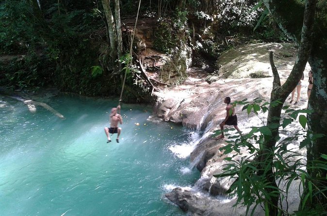 Secret Falls, Blue Hole, and Horseback Riding from Ocho Rios - Jerk eatery and shopping: cool in theory, variable in execution