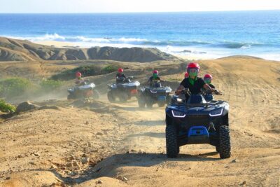 UTV, Free Horseback Ride, and Sky Bike Adventure Combo - Suiting Up and Riding the Double ATV/UTV Through Baja Desert Terrain