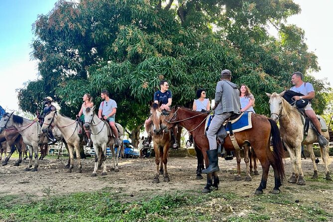 Zipline,Dune Buggy,Horse Riding - Horseback riding through mountains, riverbeds, and a tree-covered ecosystem